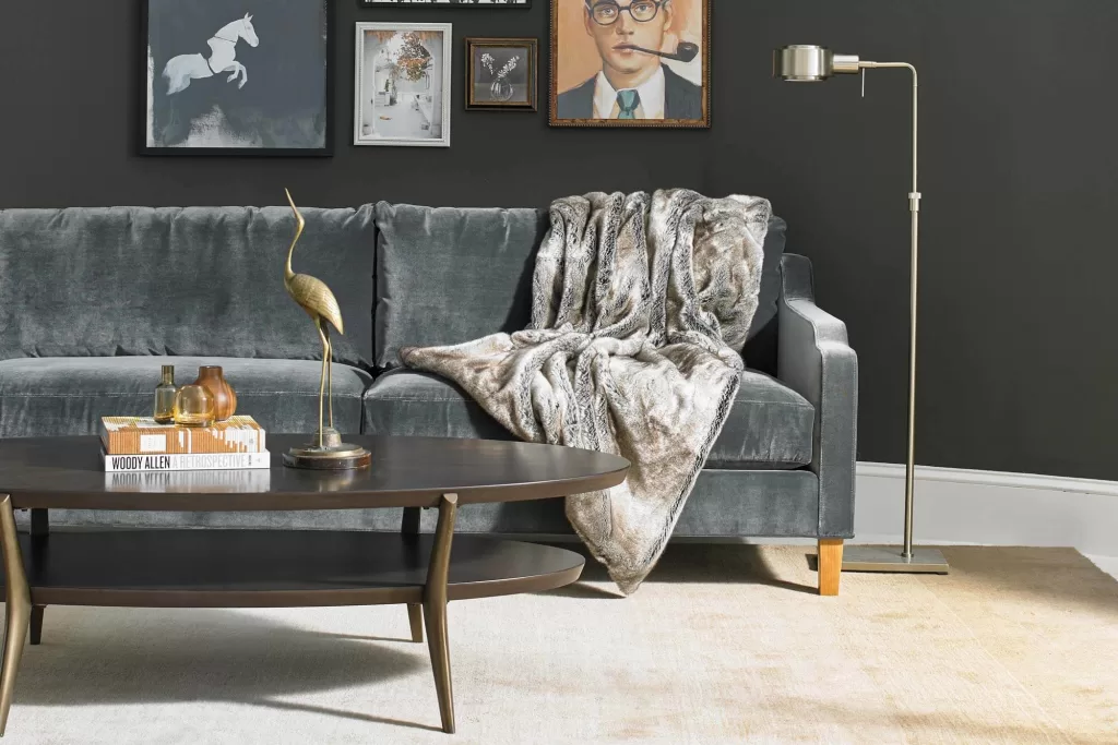 CTH Sherrill custom upholstered sofa in performance fabric