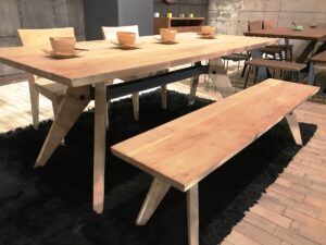 wooden dining table