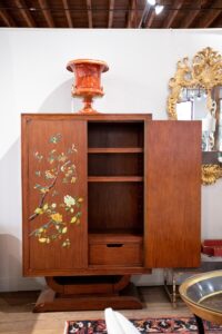 delicately floraled cabinet