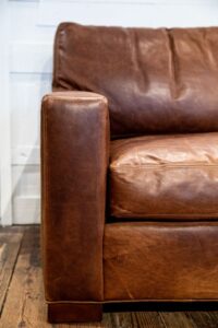 Brown Leather Couch sofa arm