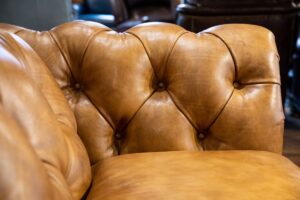 Tufted Leather Sofa arm detailing