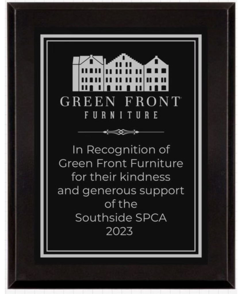Green Front recognition plaque