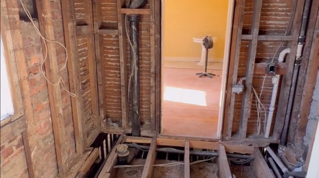 Walk through a third-floor renovation in progress with Den Cralle of Green Front furniture stores Virginia